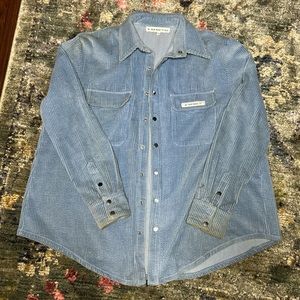 My Mum Made It light blue corduroy flannel